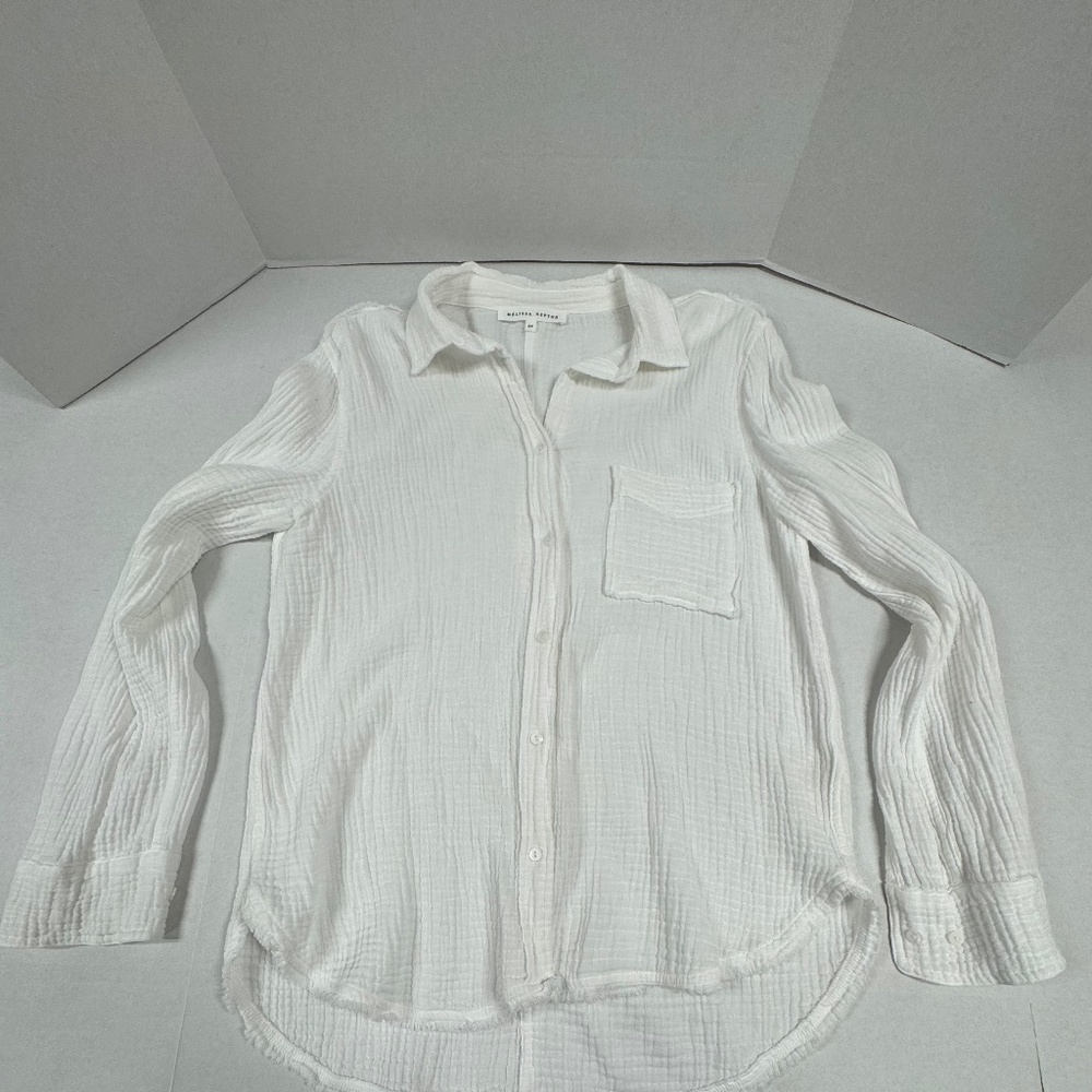 MELISSA‎ NEPTON Butonned Down White  Shirt - Size S. - Picture 5 of 16